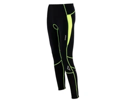 Airtracks Fahrradhose Herren Thermo Lang Pro T Grün/Gelb/Neonfarben