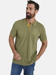 Jan Vanderstorm Poloshirt BERAU Khaki/Dunkelgrün/Grün/Gelb