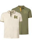 Jan Vanderstorm Poloshirt BERAU Khaki/Dunkelgrün/Grün/Gelb