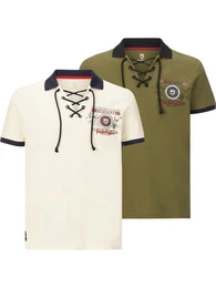 Poloshirt ELJAR mit lssigen Saumschlitzen