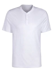 H.I.S Kurzarmshirt mit Henleykragen Hellblau/Grau/Blau
