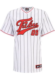 Fubu Langarmshirt Fubu Herren FM231-005-1 FUBU Varsity Pinstriped Mesh Tee (1-tlg)