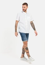 camel active Kurzarmhemd Shortsleeve Shirt Weiß/Creme