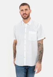 camel active Kurzarmhemd Shortsleeve Shirt Weiß/Creme