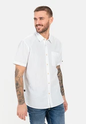 camel active Kurzarmhemd Shortsleeve Shirt Weiß/Creme