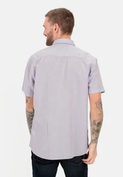 camel active Kurzarmhemd Shortsleeve Shirt Lila/Dunkelblau/Blau