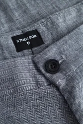 Strellson Stoffhose Louis-W Grau/Dunkelblau/Blau