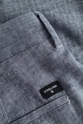 Strellson Stoffhose Louis-W Grau/Dunkelblau/Blau