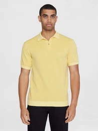 Poloshirt Regular Two Toned Knitted Short Sleeved Polo