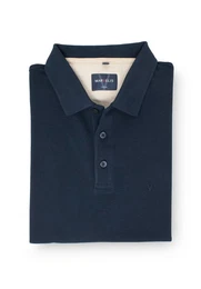 Poloshirt Poloshirt - Piqu - Einfarbig - Marine
