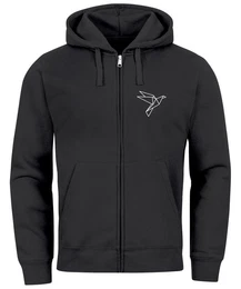 Sweatjacke Zip-Hoodie Herren Sweatjacke mit Kapuze Polygon Print Vogel Origami