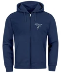 Neverless Sweatjacke Zip-Hoodie Herren Polygon Print Vogel Origami Blau/Hellblau/Dunkelblau