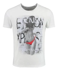 T-Shirt T-Shirt Reckless Printshirt vintage Look MT00544 Rundhalsauschnitt bedruckt kurzarm slim fit