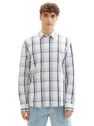 TOM TAILOR Denim Karohemd mit Knopfleiste 