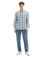 TOM TAILOR Denim Karohemd mit Knopfleiste 