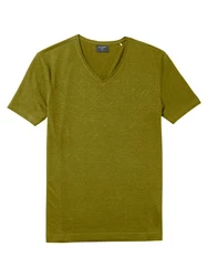 OLYMP T-Shirt Wirk Casual Dunkelgrün/Neonfarben/Grün/Gelb