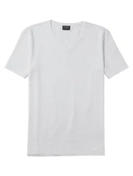 OLYMP T-Shirt Wirk Casual Grau/Weiß