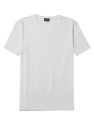 OLYMP T-Shirt Wirk Casual Grau/Weiß