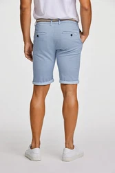LINDBERGH Chinoshorts mit Gürtel Hellblau/Blau