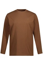 JP1880 T-Shirt Langarmshirt Basic Braun/Khaki/Dunkelbraun