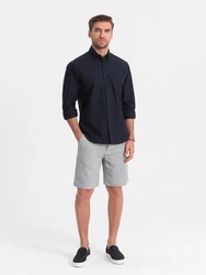 OMBRE Chinoshorts Grau/Hellgrau