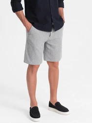 OMBRE Chinoshorts Grau/Hellgrau