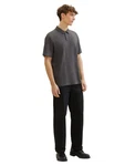 TOM TAILOR Denim Poloshirt mit halber Knopfleiste Dunkelgrau/Hellgrau/Grau