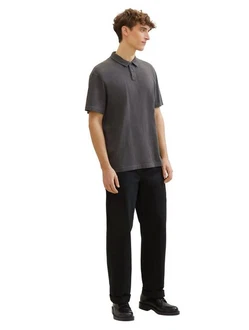 TOM TAILOR Denim Poloshirt mit halber Knopfleiste Dunkelgrau/Hellgrau/Grau TOM TAILOR Denim Poloshirt mit halber Knopfleiste Dunkelgrau/Hellgrau/Grau