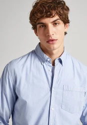 Pepe Jeans Langarmhemd PRINCE Hellblau/Blau