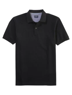 OLYMP Poloshirt Schwarz/Dunkelblau