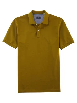 OLYMP Poloshirt Gelb/Dunkelgrün