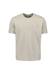 T-Shirt mit Bursttasche in melierter Optik