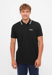Bench. Poloshirt GRUFF Schwarz/Weiß/Dunkelblau