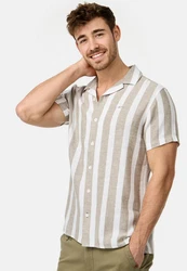 Indicode Hemd INBravida Beige/Braun/Khaki