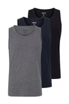 !Solid Tanktop SDCasal 3er-Pack Dunkelblau/Grau/Blau/Dunkelgrau