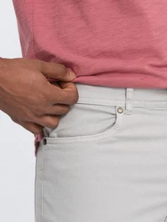 OMBRE Herren Chinohose Slim Rosa/Rot
