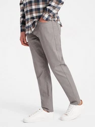 OMBRE Herren Chinohose Slim Grau/Hellblau/Rot/Braun