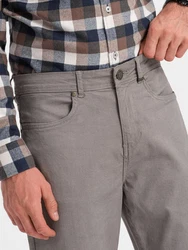 OMBRE Herren Chinohose Slim Grau/Hellblau/Rot/Braun