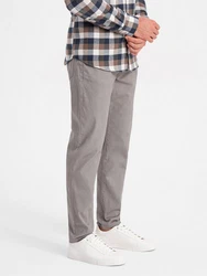 OMBRE Herren Chinohose Slim Grau/Hellblau/Rot/Braun