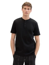 TOM TAILOR Denim Rundhalsshirt Schwarz