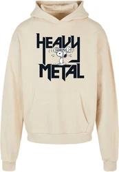 Merchcode Kapuzensweatshirt Herren Heavy Metal with Ultra Heavy Hoody (1-tlg) Beige/Khaki/Creme/Dunkelblau/Weiß