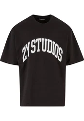 2Y Studios T-Shirt 2Y Logo Oversize Tee Schwarz/Grau/Dunkelrot
