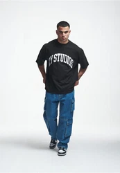 2Y Studios T-Shirt 2Y Logo Oversize Tee Schwarz/Grau/Dunkelrot