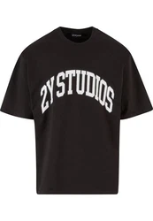 2Y Studios T-Shirt 2Y Logo Oversize Tee Schwarz/Grau/Dunkelrot