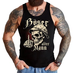 Tanktop Muskel Shirt fr den etwas lteren Nrgler: Bser Alter Mann