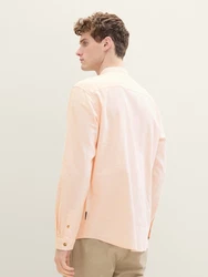 TOM TAILOR Langarmhemd Orange/Rosa/Weiß
