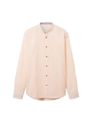 TOM TAILOR Langarmhemd Orange/Rosa/Weiß