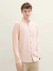 TOM TAILOR Langarmhemd Orange/Rosa/Weiß