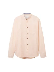 TOM TAILOR Langarmhemd Orange/Rosa/Weiß