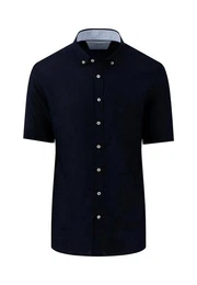 Langarmhemd Herren Leinenhemd Casual Fit Kurzarm (1-tlg)